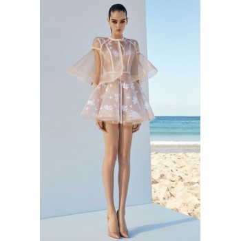 Органза креширана Lanvin с апликации